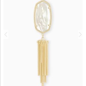 Rayne Gold Long Necklace Ivory Mother-Of-Pearl